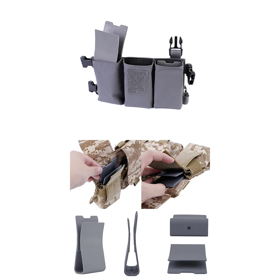 Tactical Nylon 9mm 5.56  AK 7.62 Hook in Back Kydex Wedge Insert Quick Open Magazine Pouch CS  Hunting Mag Carrier Clip