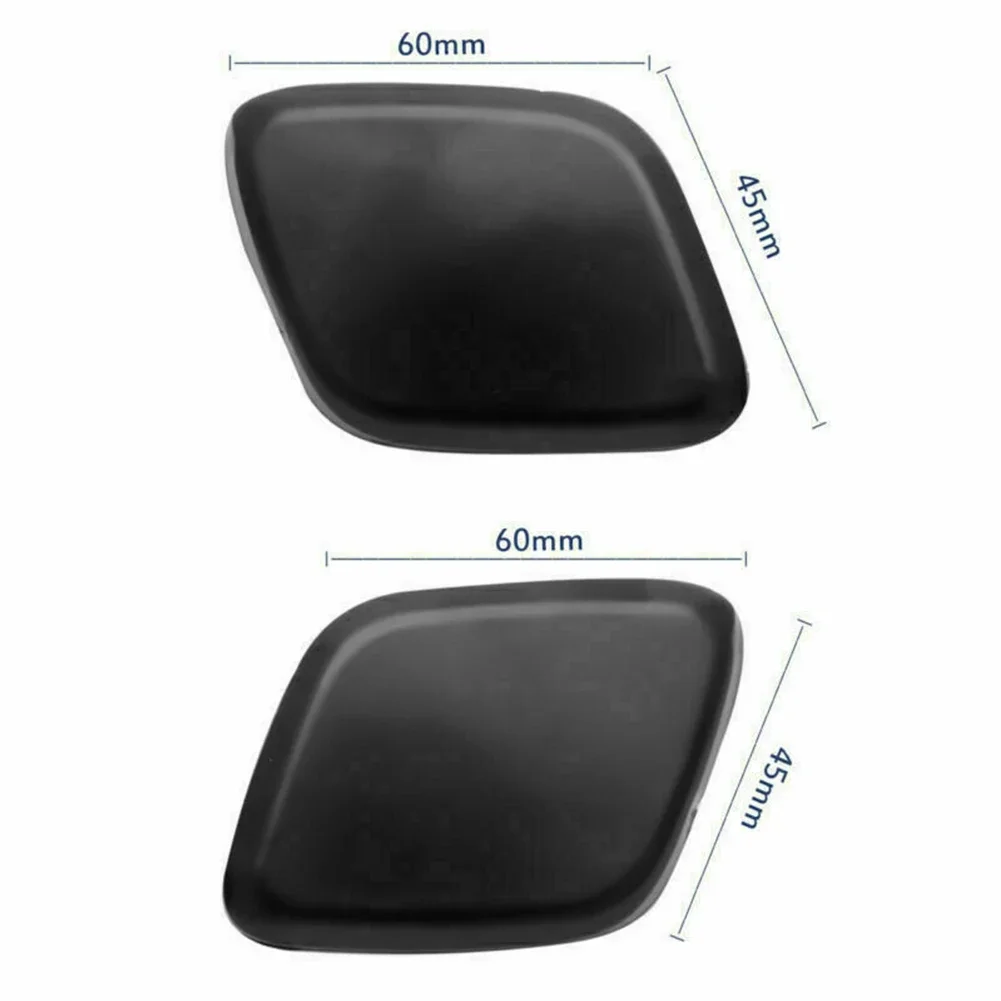 2pcs Headlight Washer Jet Cover Cap #1719217 Black Fit For Ford Focus 2012-2014 Front Bar Headlight Nozzle Cover Cleaning Cover