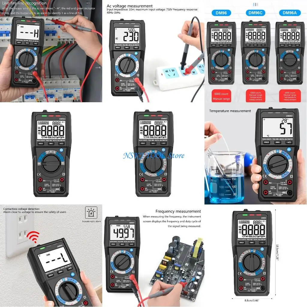

L8RC Auto Ranging Digital Multimeter with Back light Diode Resistance Frequency Meter