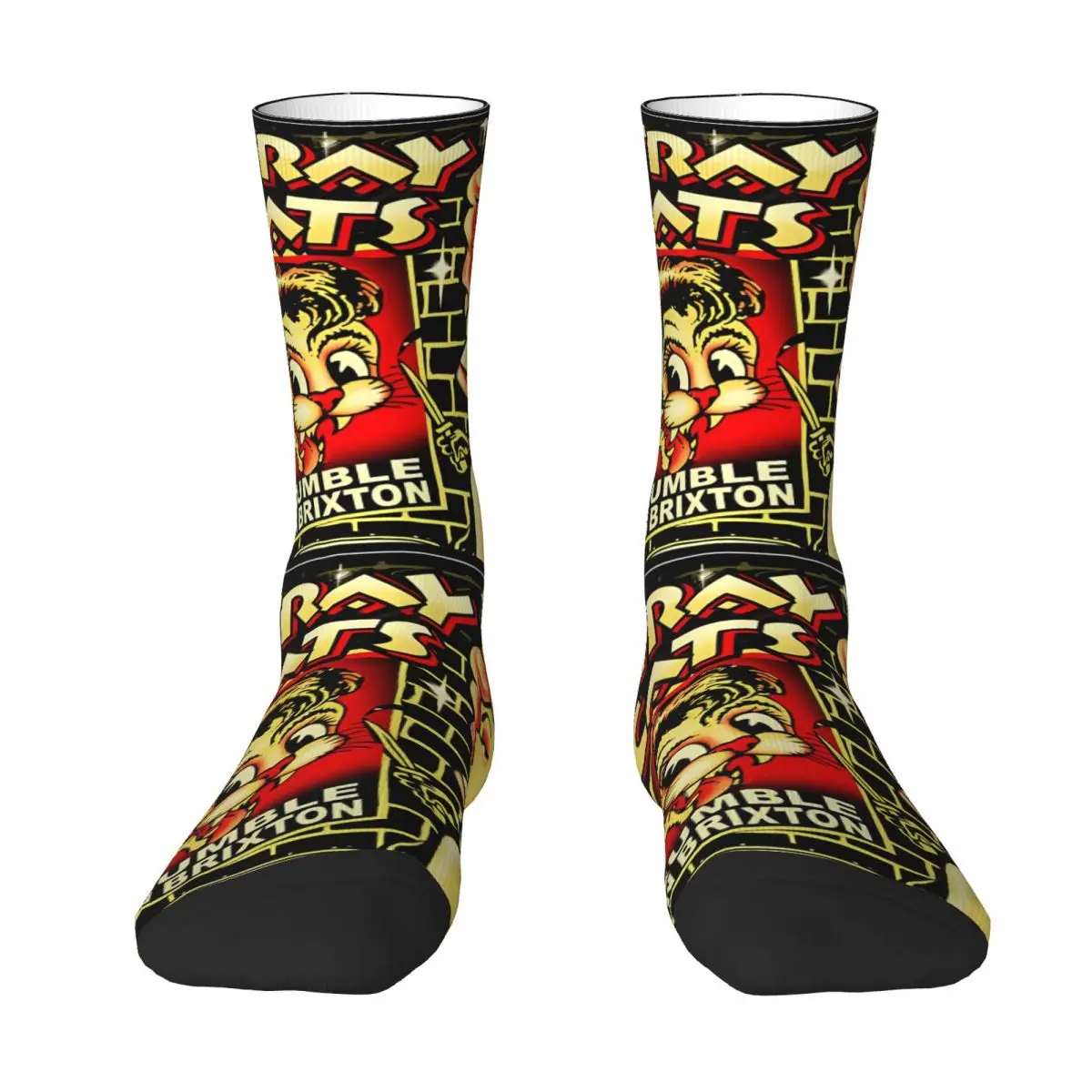 Stray Cats Brian Setzer Socks Vintage Music Band Harajuku Stockings Autumn Non-Slip Men Socks Breathable Graphic Climbing Socks