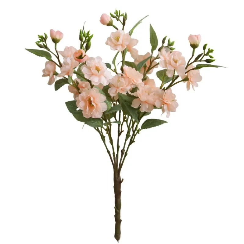 45cm 5 Frok Camellia Silk Flowers for Home Table Wedding Home Decoration Flower Arrangement Plantas Artificiales Para Decoracion