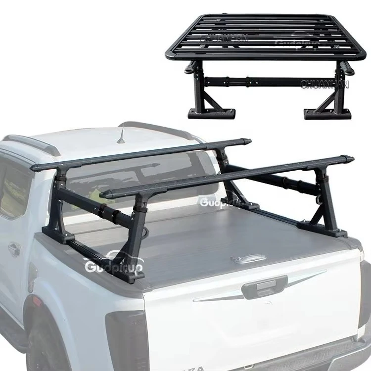 

Pickup Accessories Roll Bar With Bracket Roof Rack Luggage Truck Back Rack for Ford F150 Hilux Navara