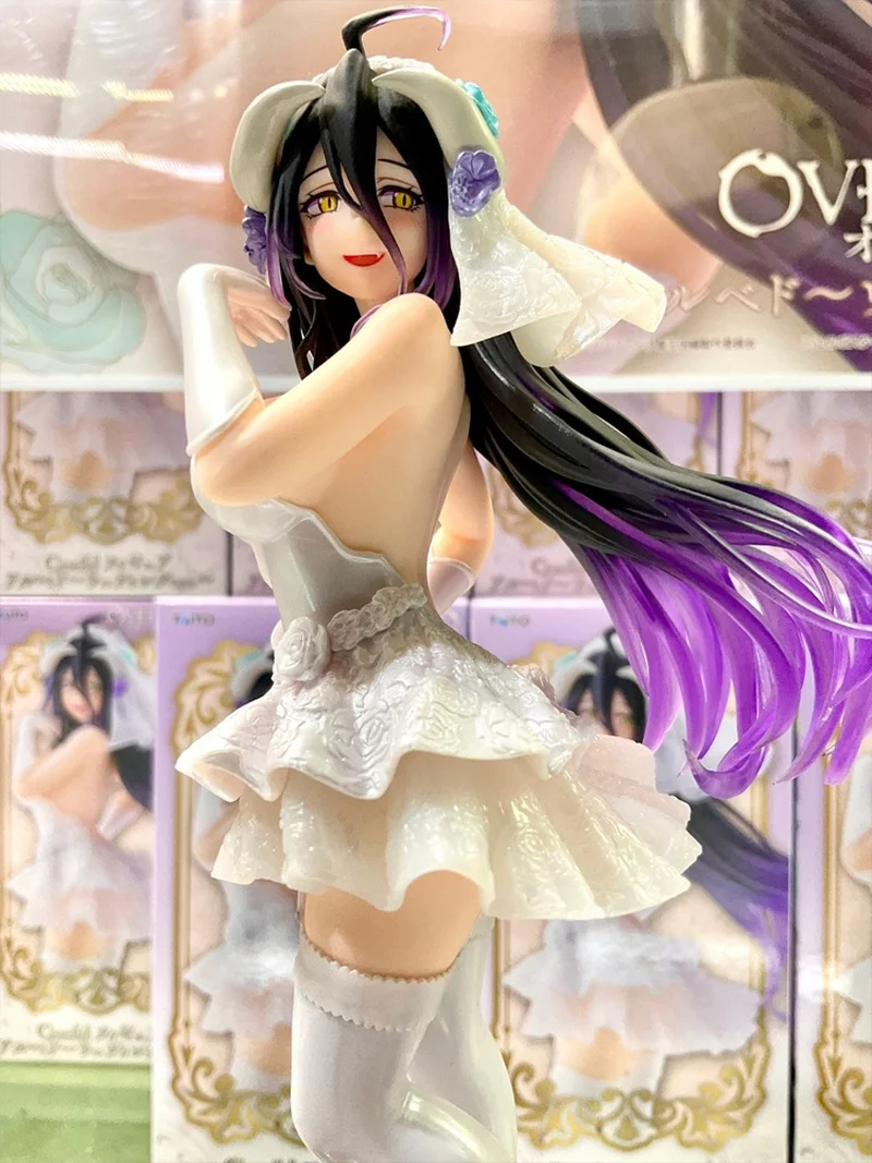 

In Stock Genuine Taito Overlord Coreful Albedo Pure White Wedding Dress 18cm Model Desktop Ornament Collection Toy birthday Gift