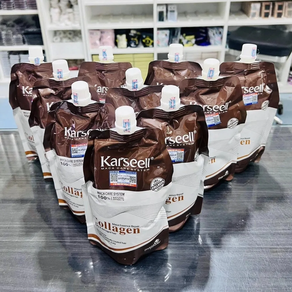 Masker Rambut Kolagen Karseell Maca Power Original 500ml, Menutrisi & Memperbaiki Rambut Kering & Rusak