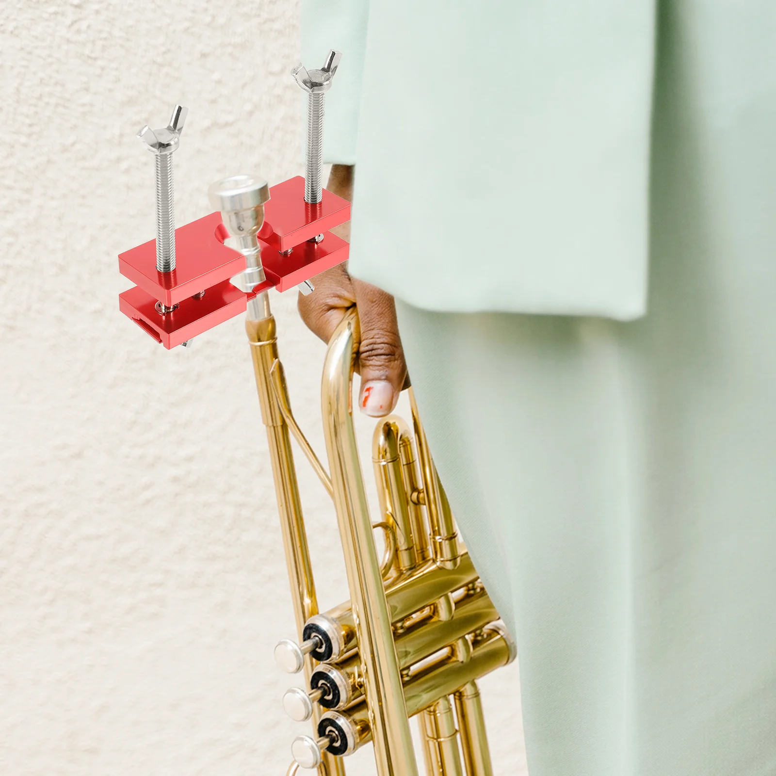

Trumpet Mouthpiece Puller Rust-Proof Durable Tool For Brass Instruments Adjustable Holder For Trombone
