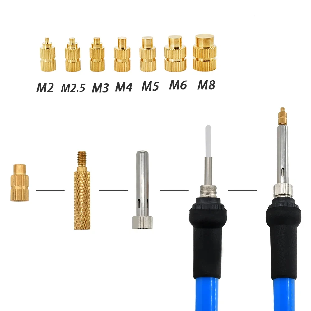 M2 M2.5 M3 M4 M5 M6 M8 Heat Set Insert Tool Soldering Iron Tip Brass Thread Insert Nut Hot Melt Plastic Nuts Printing 3D Inserts