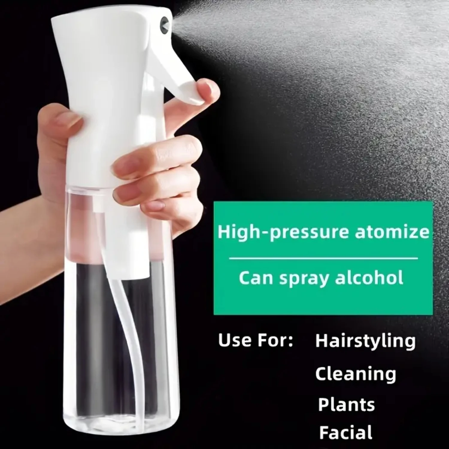 isturizing - Premium High-Quality Ultra Fine Continuous Water Mist Hair Spray Bottle - Ideal for Hairstyling, Plant Care, Cleani