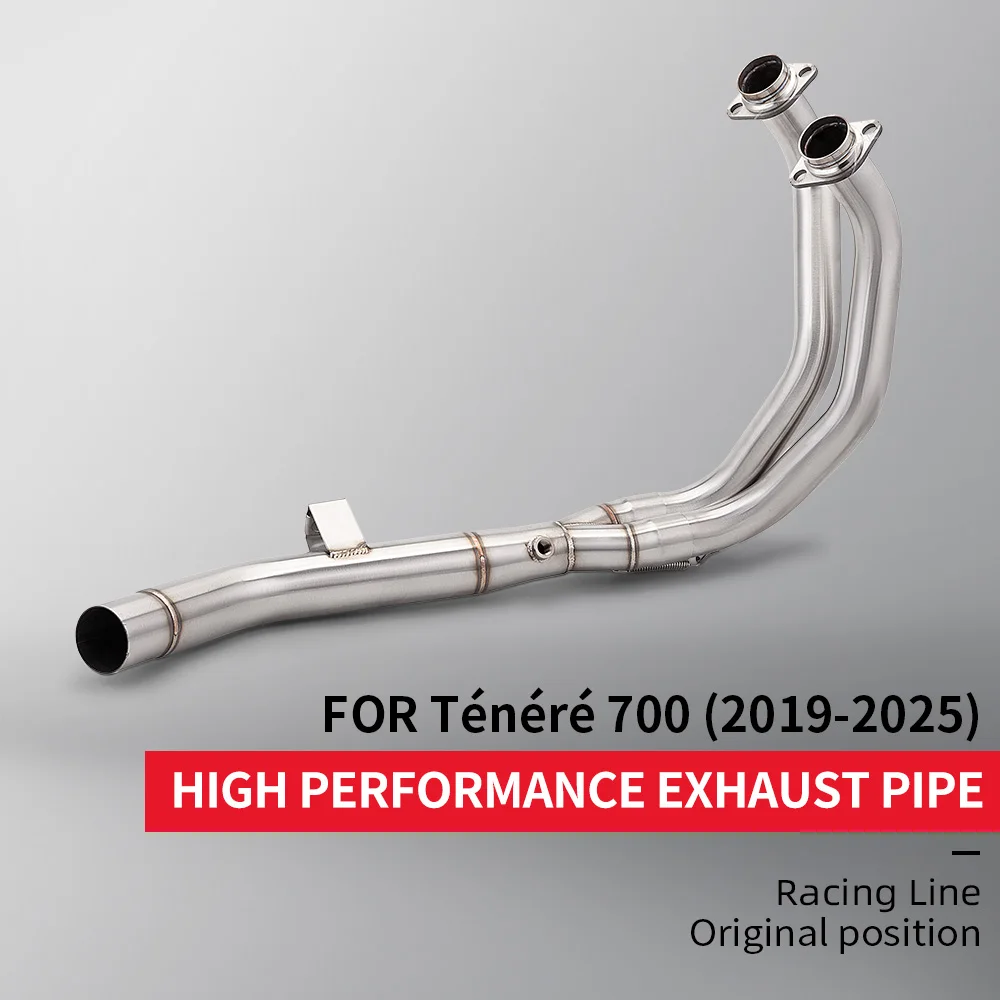 

Tenere 700 2019-2025 Slip-On Exhaust with Heat Shield mid Link Pipe Motorcycle Performance Exhaust System