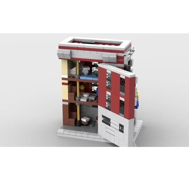 Fire Station Model Building Blocks Architectural creative miniature scene model toy City Educational Toys For Children Gift