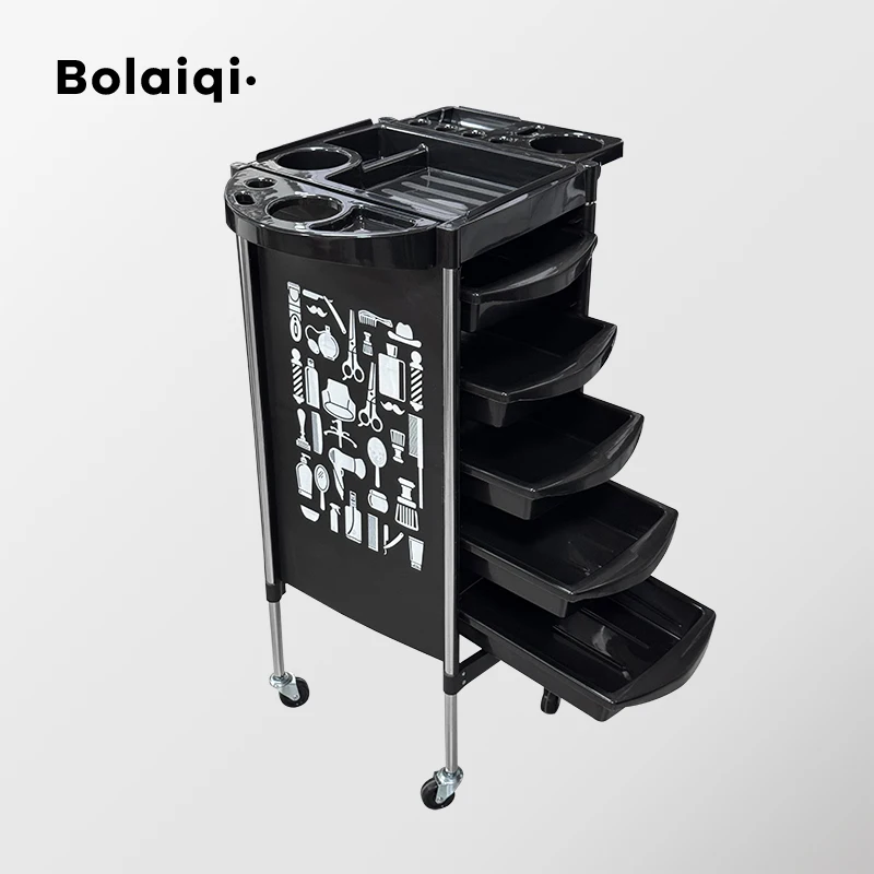BOLAIQI Modern Design Hair Salon Trolley Plastic Working Beauty Trolley for Salon and Workshop Beauty Equipment