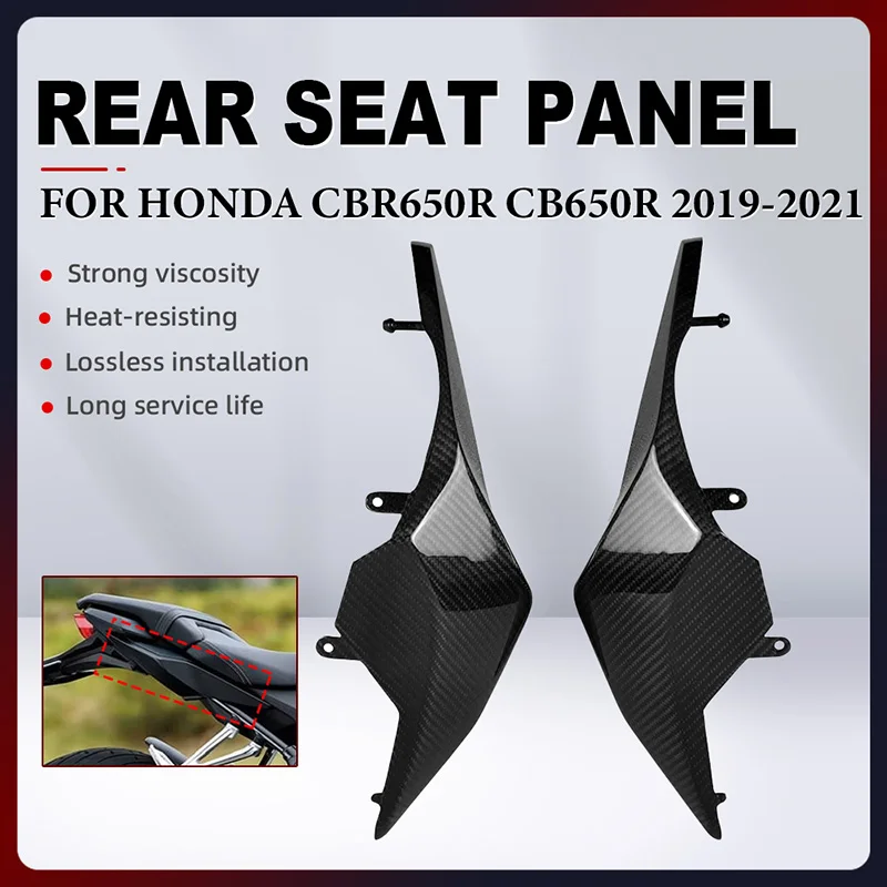 Motorcycle Rear Seat Side Panel For Honda CBR650R CBR 650 R CB650R CB 650 R 2019 -2021 ABS Plastic Carbon Paint Rear Tail Panel