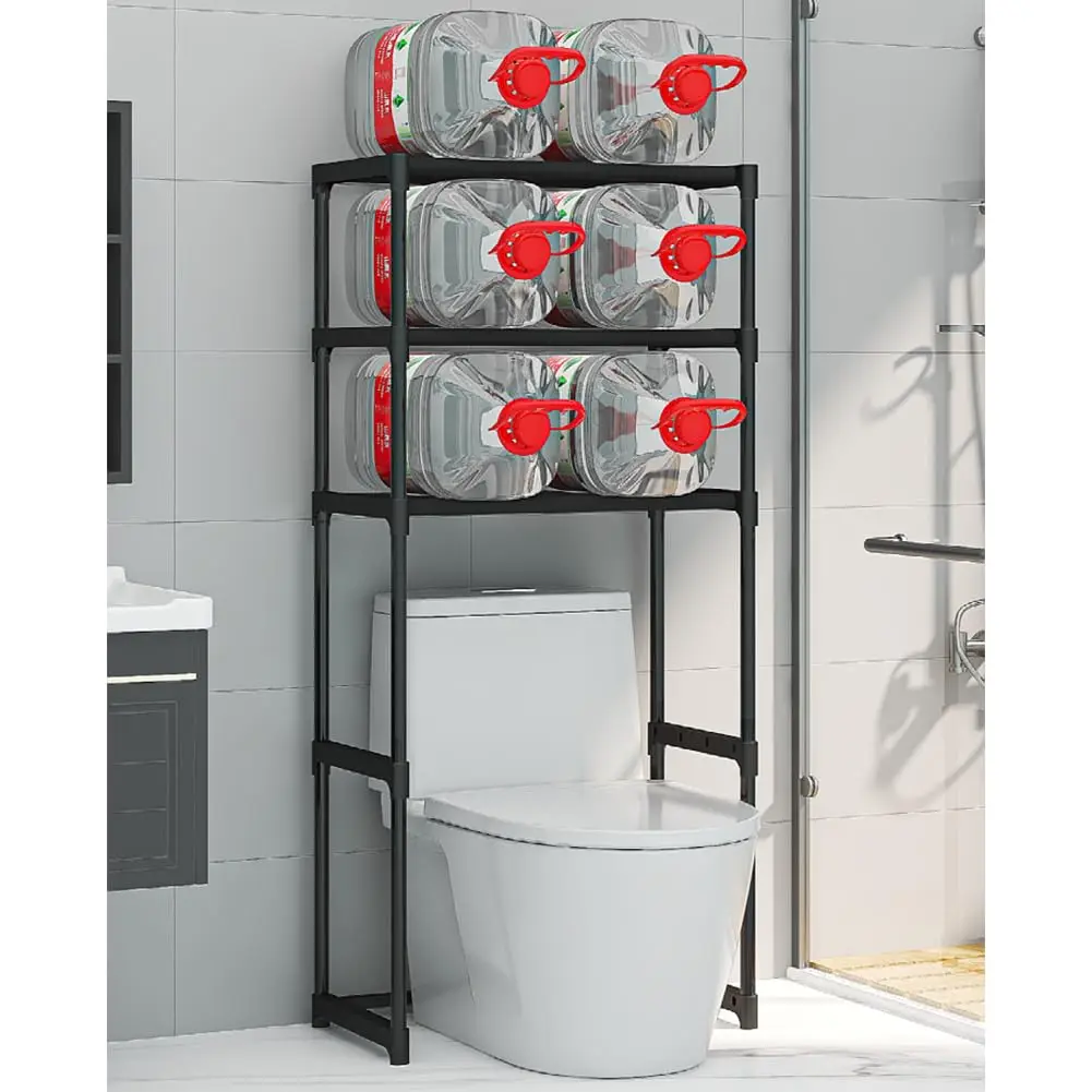3-Tier Space-Saving Over-The-Toilet Storage Rack – Freestanding Bathroom Organizer – Waterproof Iron Frame, Easy Assembly – Fits Bathroom, Laundry or Kitchen – Modern Space Saver Shelf