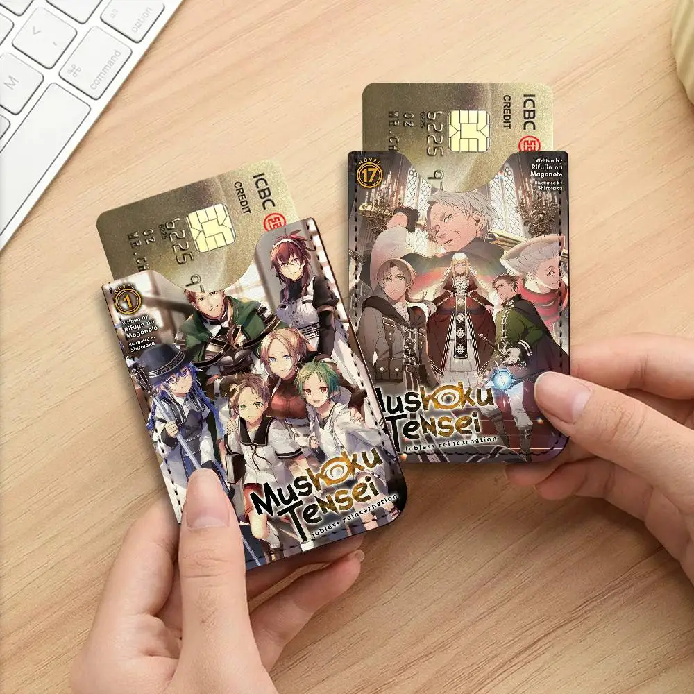 Mushoku Tensei Classic Movie Pu Leather Credit Card Holder Slim Business Cardholder Anti Theft Id Organizer for Outdoor Carrying