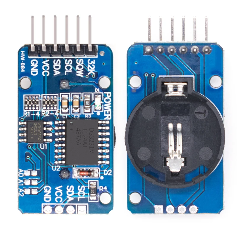 DS3231 AT24C32 Módulo RTC de precisão I2C com sensor de temperatura (bateria não incluída) para registrador de dados Arduino