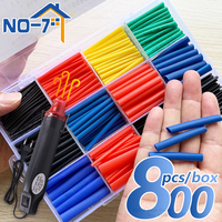 Heat Shrink Tube Kit, 2:1 Shrinkable Wire Wrapping Waterproof Electric Cable Protector, Thermoresistant Tubing Insulation Sleeve