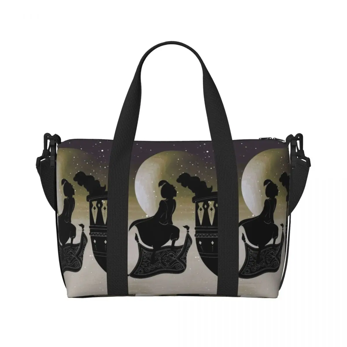 

Сумки-шопперы с милым мультяшным принтом Аладдина, женские, большой вместимости, для спортзала, пляжа, путешествий