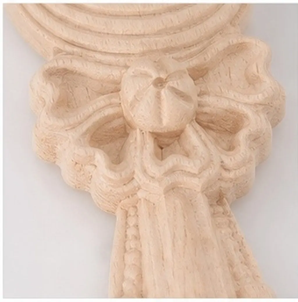 Wooden Furniture Applique Wood For Door Decoration Decor Home Roman Column Carving Cabinet Vintage Retro Onlay