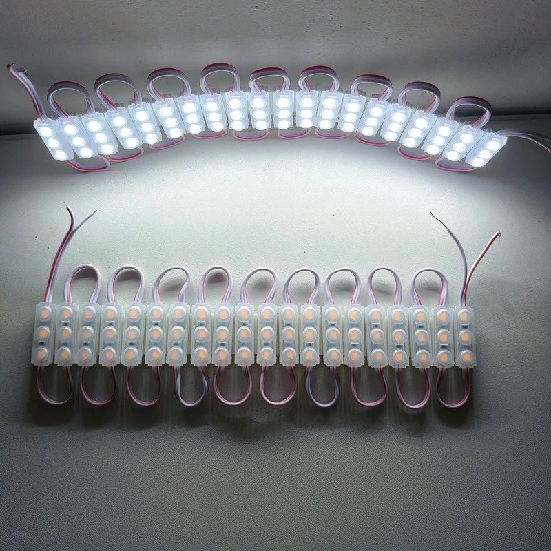 200pcs DC12V 2835 3LED Module Injection Outdoor Waterproof IP67 Strip Light for Shop Signboard Advertisement Sign Letter Decor