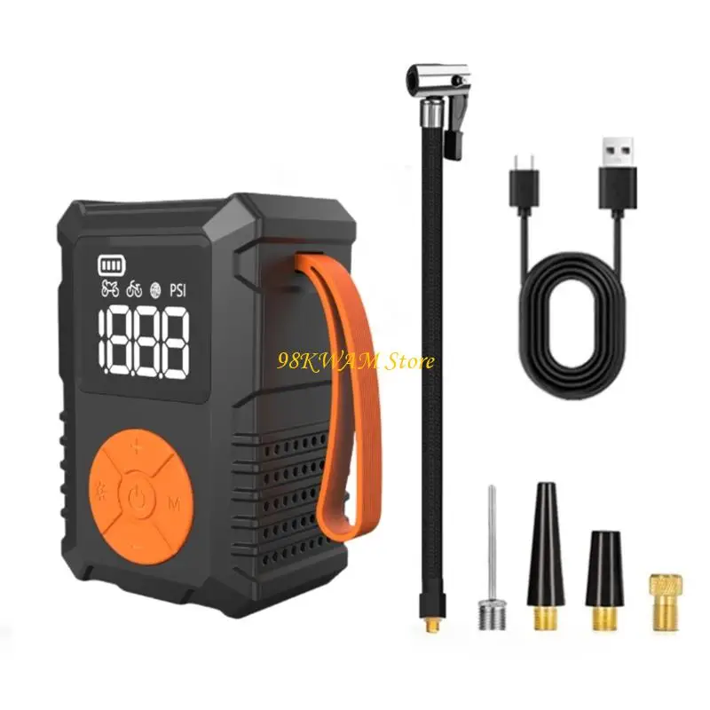 

68UF Tire Inflator Portable Air Compressor, 80W Portable Air Pumps, Accurate Pressure LCD Display,Car Bike