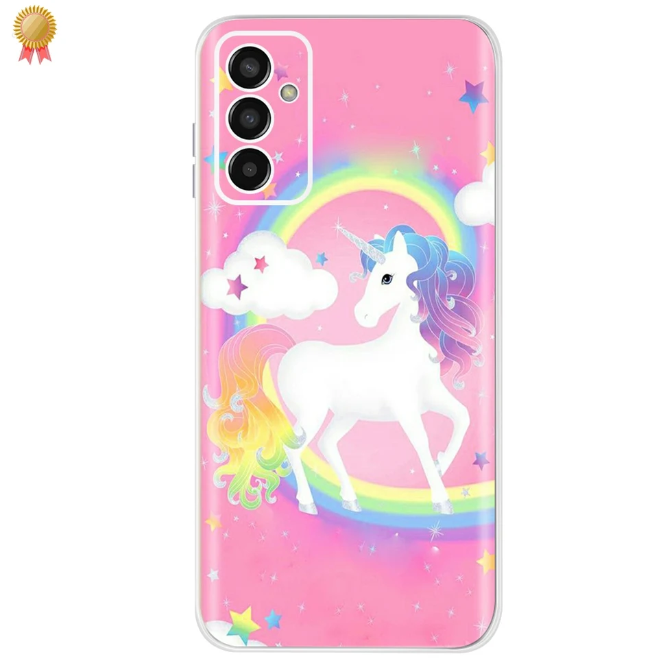 For Samsung Galaxy F M 13 F13 M13 4G Case Cover Luxury Women Silicone For Samsung F13 M13 F 13 M 13 Case Cute Phone Back Cover