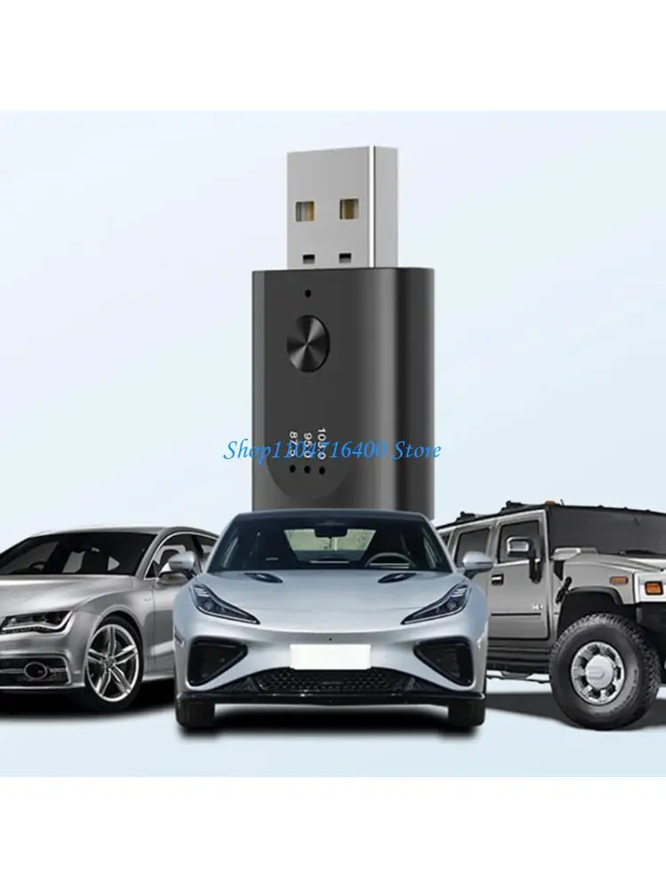 y1gd Handsfree Call USB Adapter for FM Radio Auto Music Audios Adapter Car USB FM Receiver Universal Car Transmitter Receiver