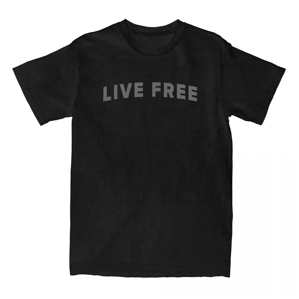 The Live Free Tee América Celebridade Charlie Kirk Camiseta de Algodão Solta Casual Mulheres/Homens Camiseta Moda O-pescoço Macio Camiseta Feminina
