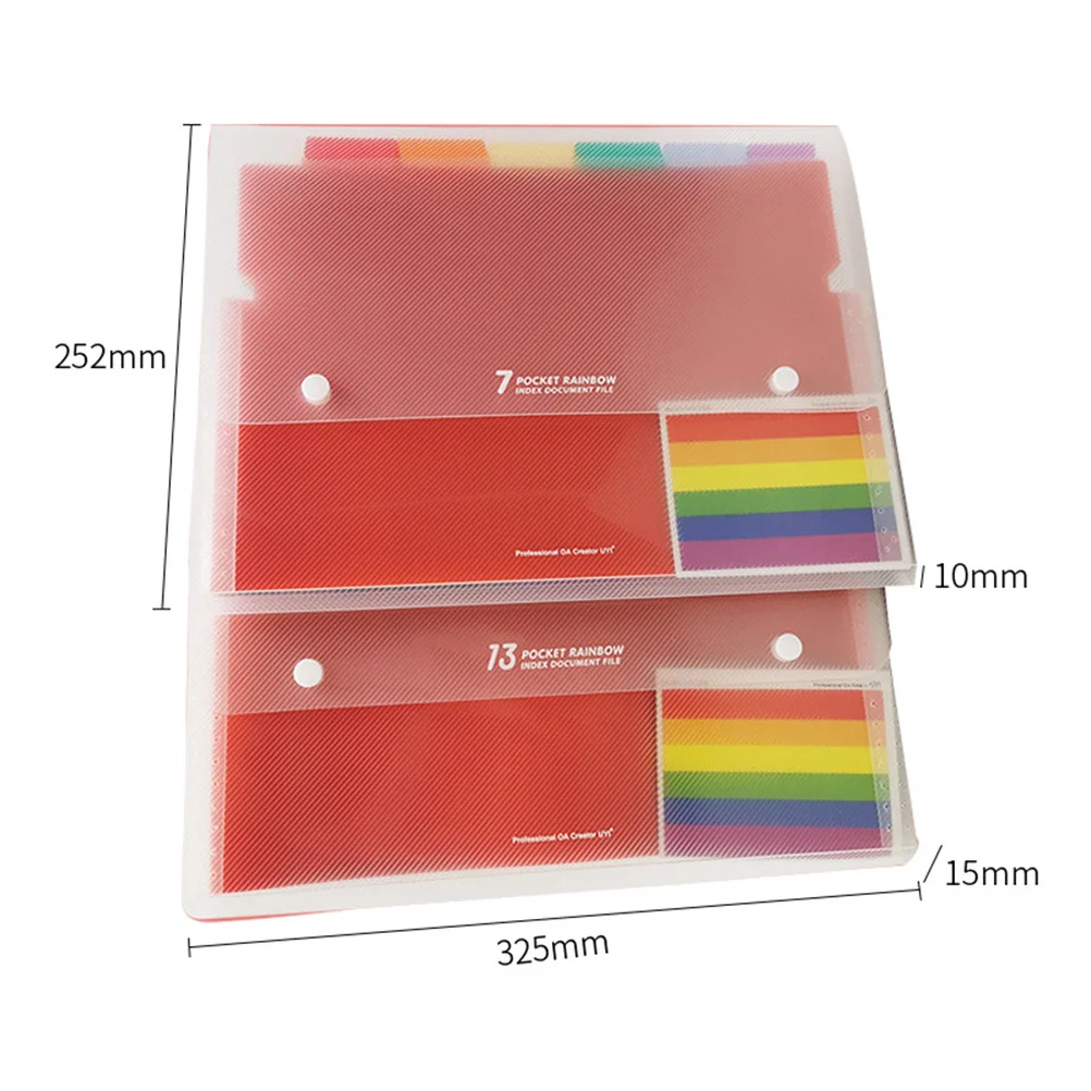 

Portable File Folder Plastic 7 Pockets Document ganizer Students Accessories Multilayer Folder Bag Home Office School