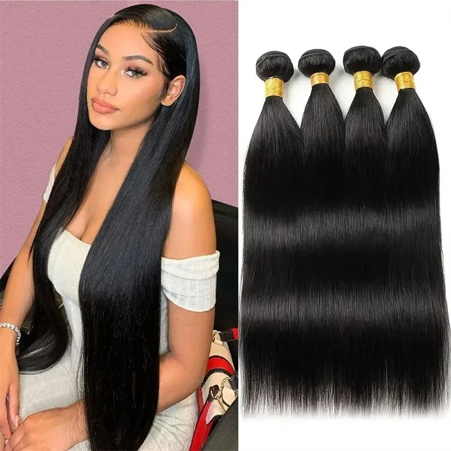 

Бразильские пучки натуральных волос объемной волны 12А, 100% необработанные человеческие волосы, 14-30 дюймов, двойной уток, переплетение человеческих волос Remy