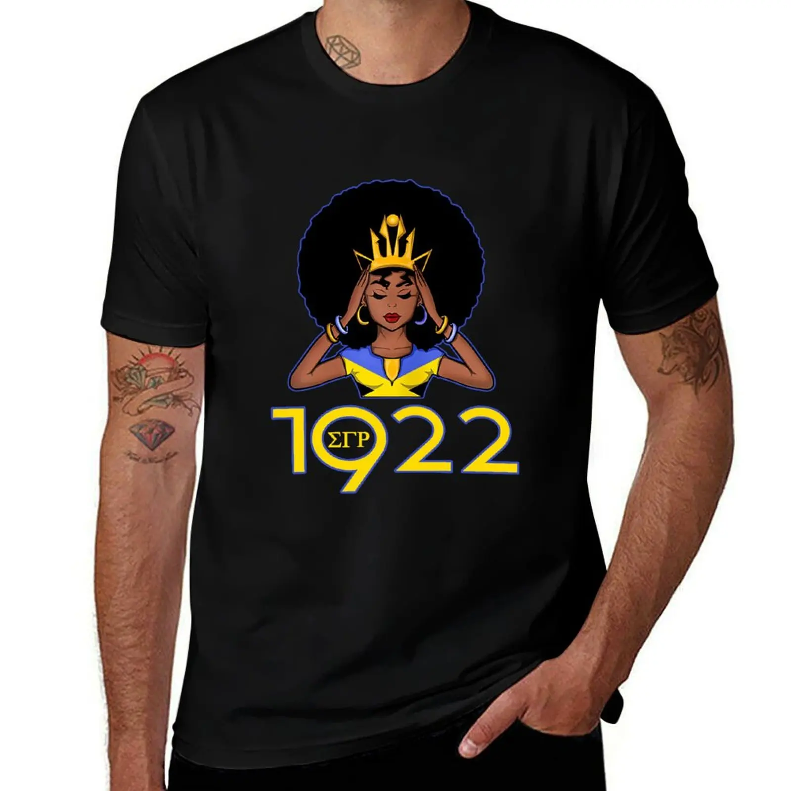 Womens SGRho Sigma-1922 Cool Black Girl Gamma-Rho Poodle T-Shirt Basic Plain Tee for Spring and Summer T-Shirt