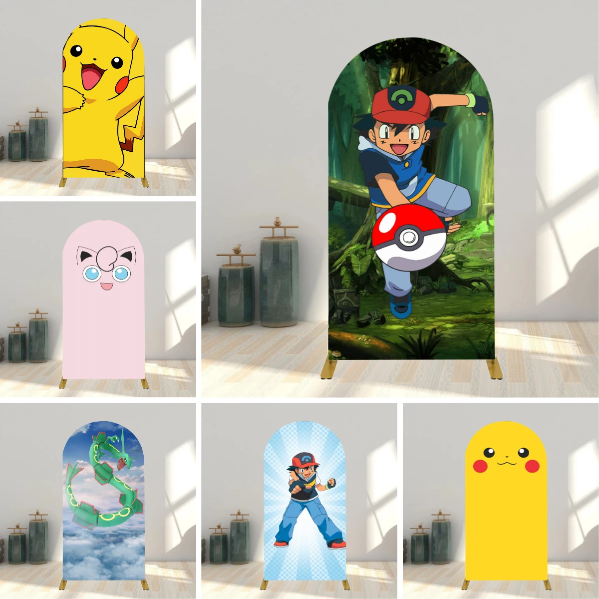 Cartoon Birthday Backdrop for Kids Birthday Party Supplies Yellow Magic Pets Photography Banner Cute Anime Party Decorations