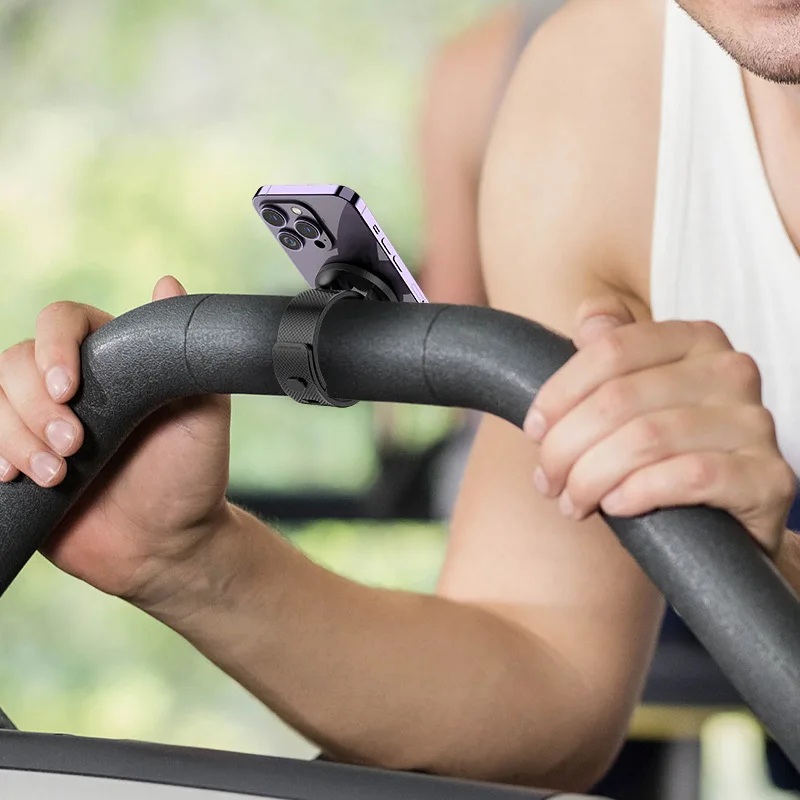 Eayburst Magnetische Handyhalterung für Magsafe Fitnessgerät Laufband Kinderwagen Fahrrad Verstellbarer Handyständer für iPhone 18-12 Serie – Detail 12