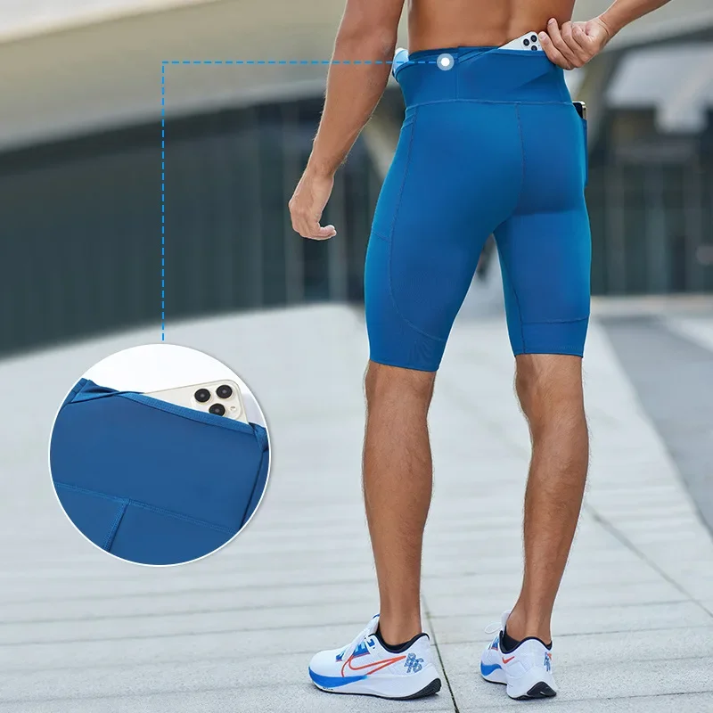 Sommer Marathon Kompression Shorts Quick Dry Running Training Strumpfhosen Sport Frauen Männer Leggings Hosen Turnhalle Männlichen Taschen Für Mann