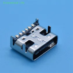 10Pcs/Lot Type C 6 Pin SMT Socket Connector USB 3.1 Type-C Female Placement SMD