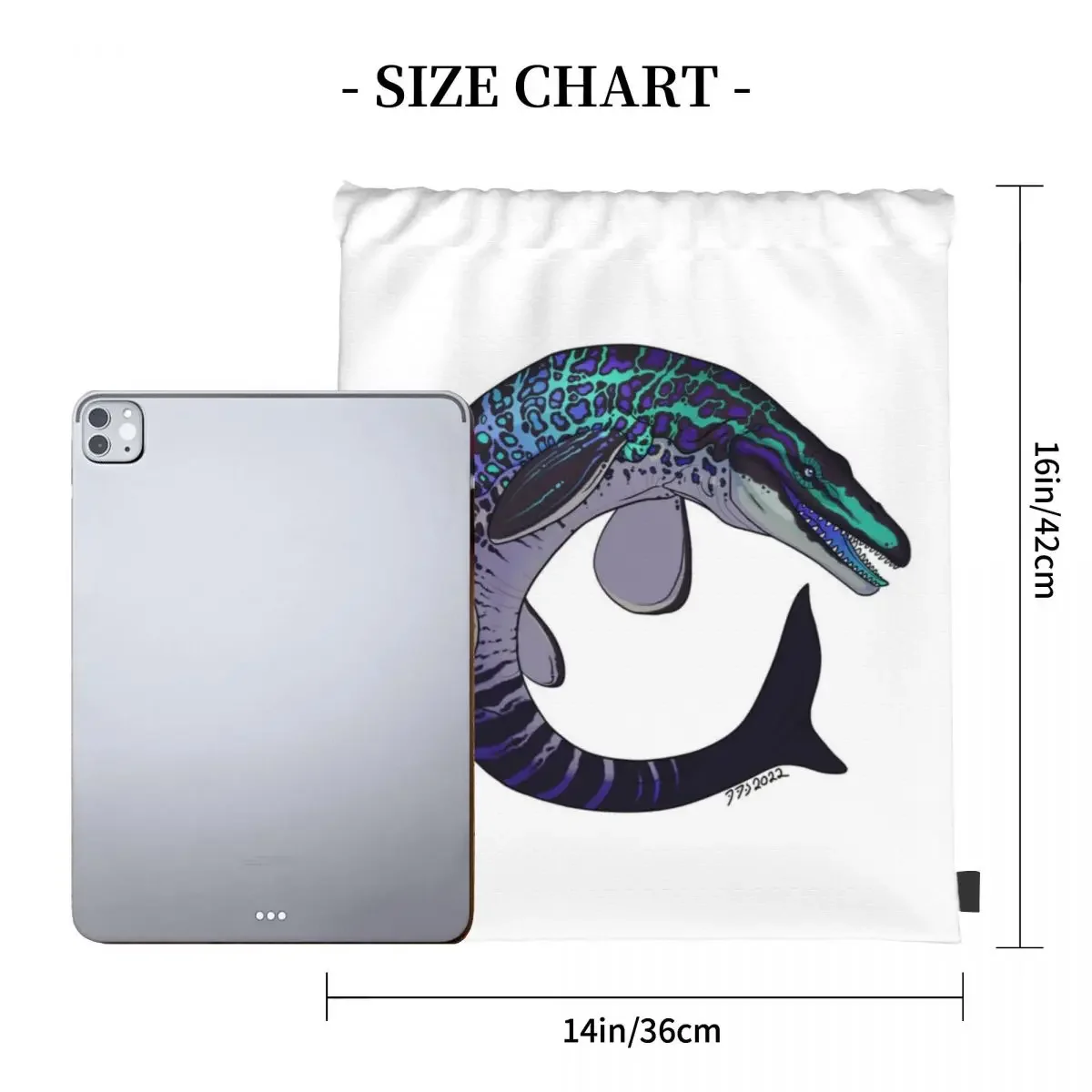 Gay Mosasaur Backpacks Casual Portable Drawstring Bags Drawstring Bundle Pocket Sundries Bag Book Bags For Travel Students