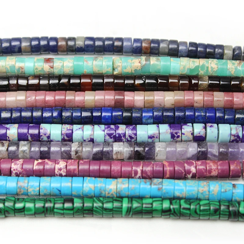 Natural Gem Stone Cylinder Tube Beads Loose Spacer Beads For Jewelry Making Handmade DIY  Bracelet Necklace  Accessories