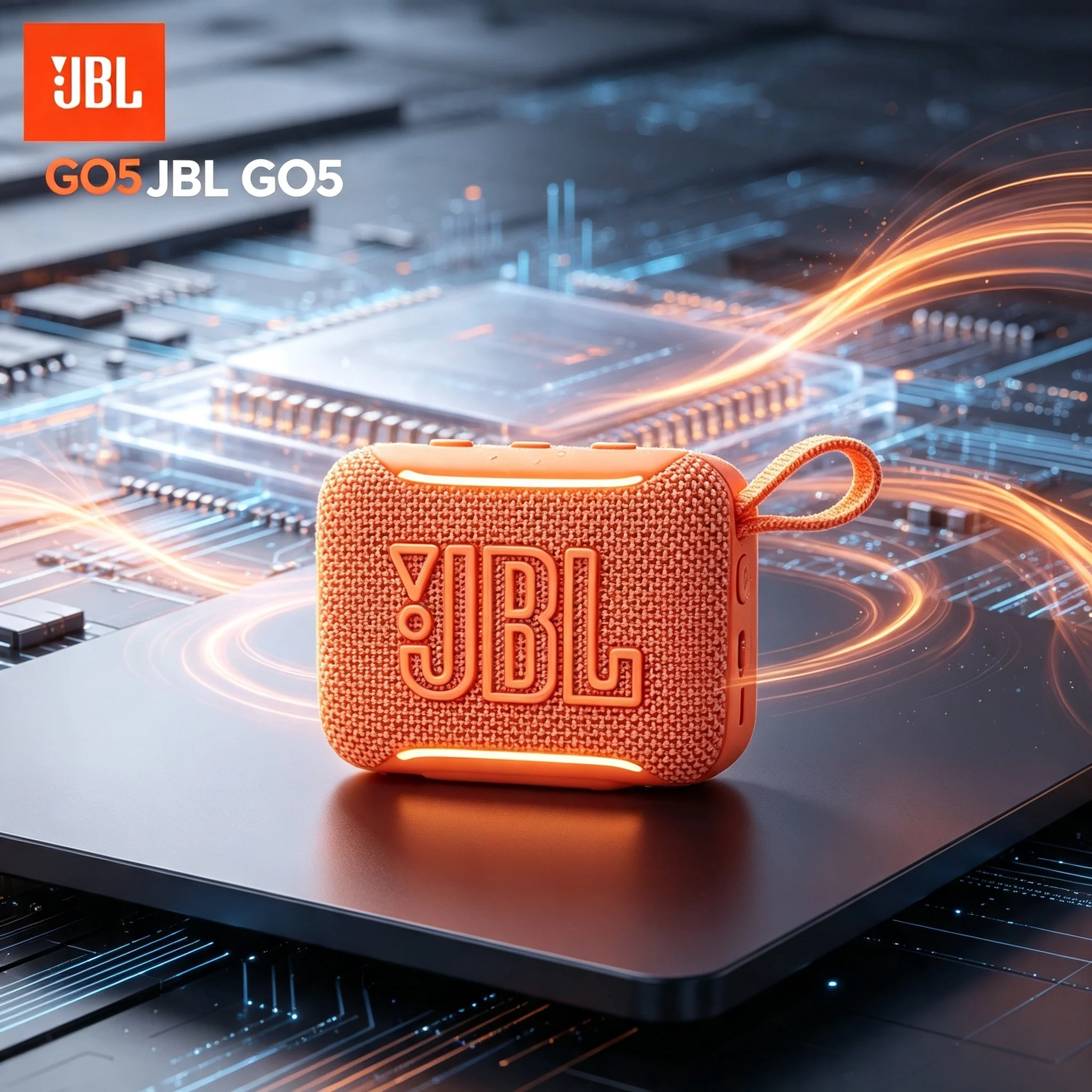JBL GO5 Compact Pocket‑Size Bluetooth Speaker IP68 Waterproof Great for Outdoor Camping Hiking Travel Casual Gatherings