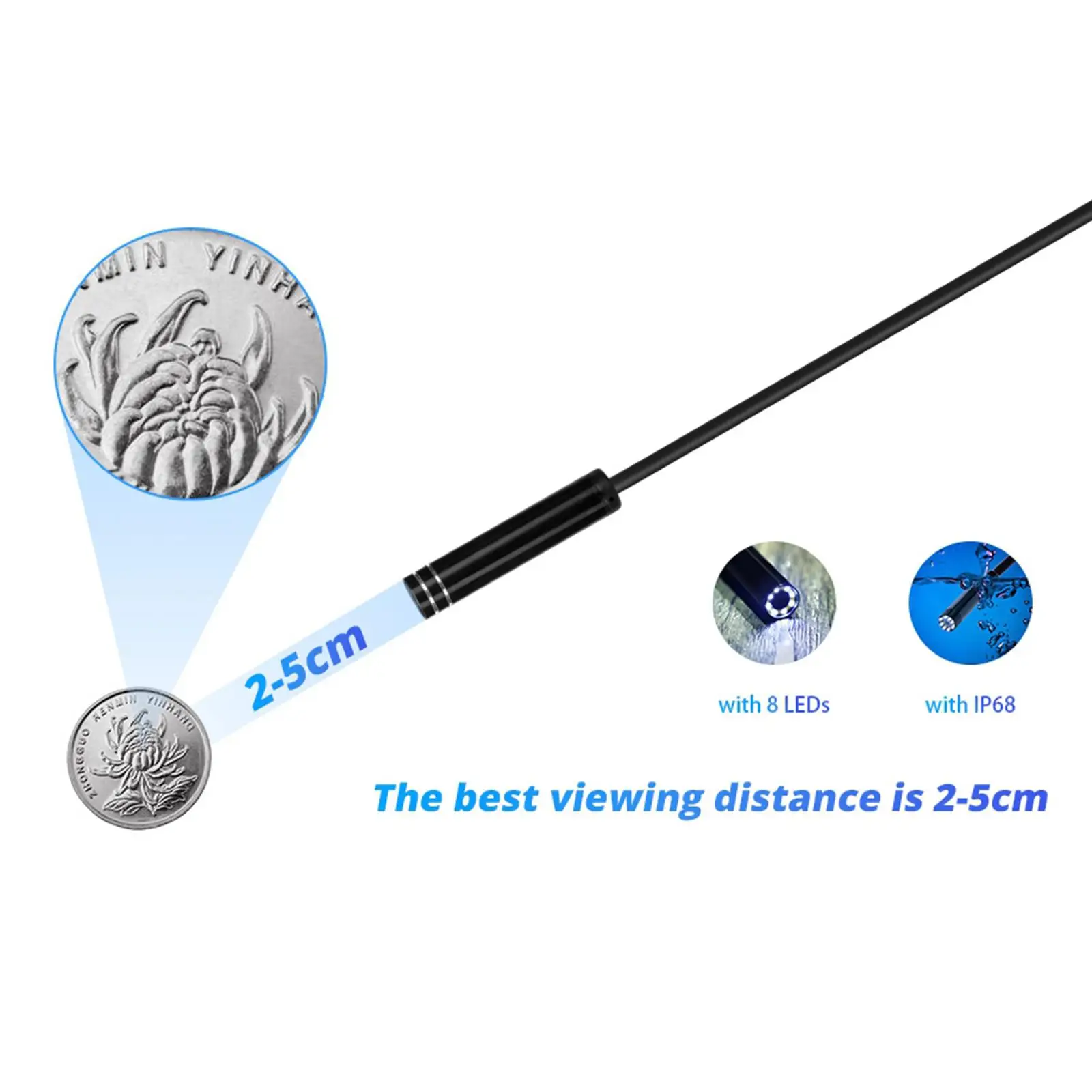 Wireless WiFi Endoscope Waterproof Inspection Camera 720P for Phone