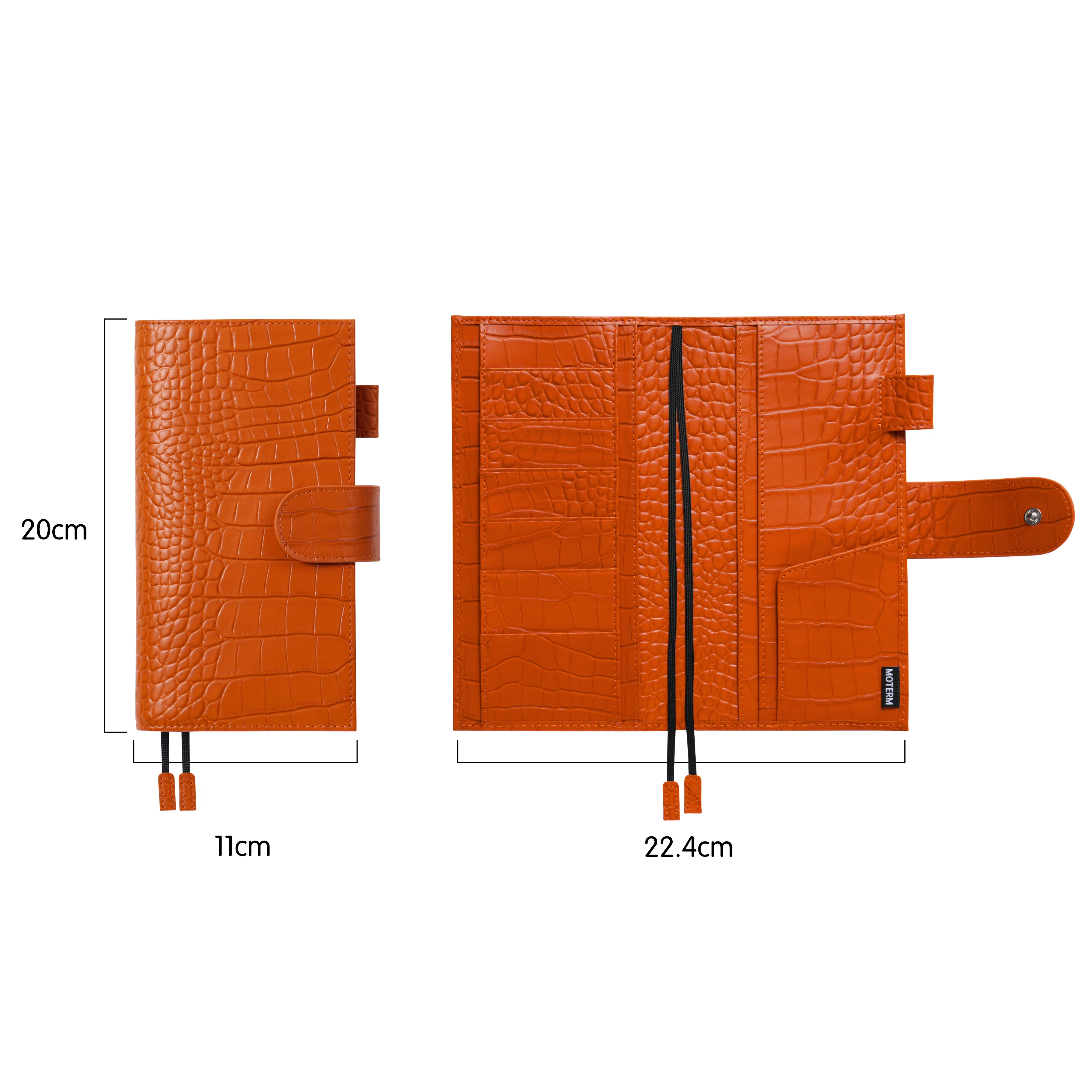 Moterm New Arrival Croc Grain Leather Original Week Cover dla Hobonichi Weeks/ Mega Notebook Leather Diary Planner Organizer