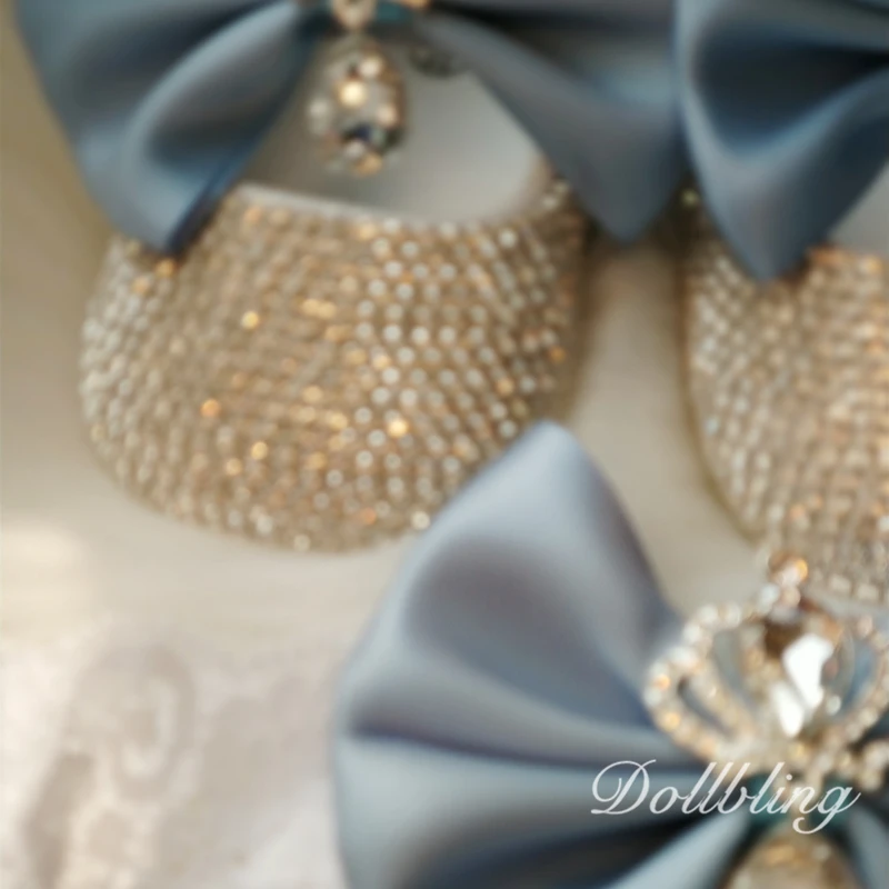 Baby Blue Absolutely Stunning Crown Jewery Diamond Shoes Perfect for All Special Occasion Pregnant Keepsakes Gifts