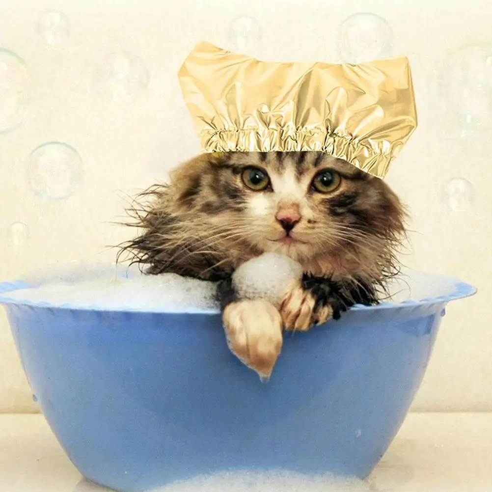 Shower Caps For Cat Bathing Anti-ear Water Hood Pets Waterproof Caps Adjustable Ear Proof Bath Hat Pet Grooming Supplie