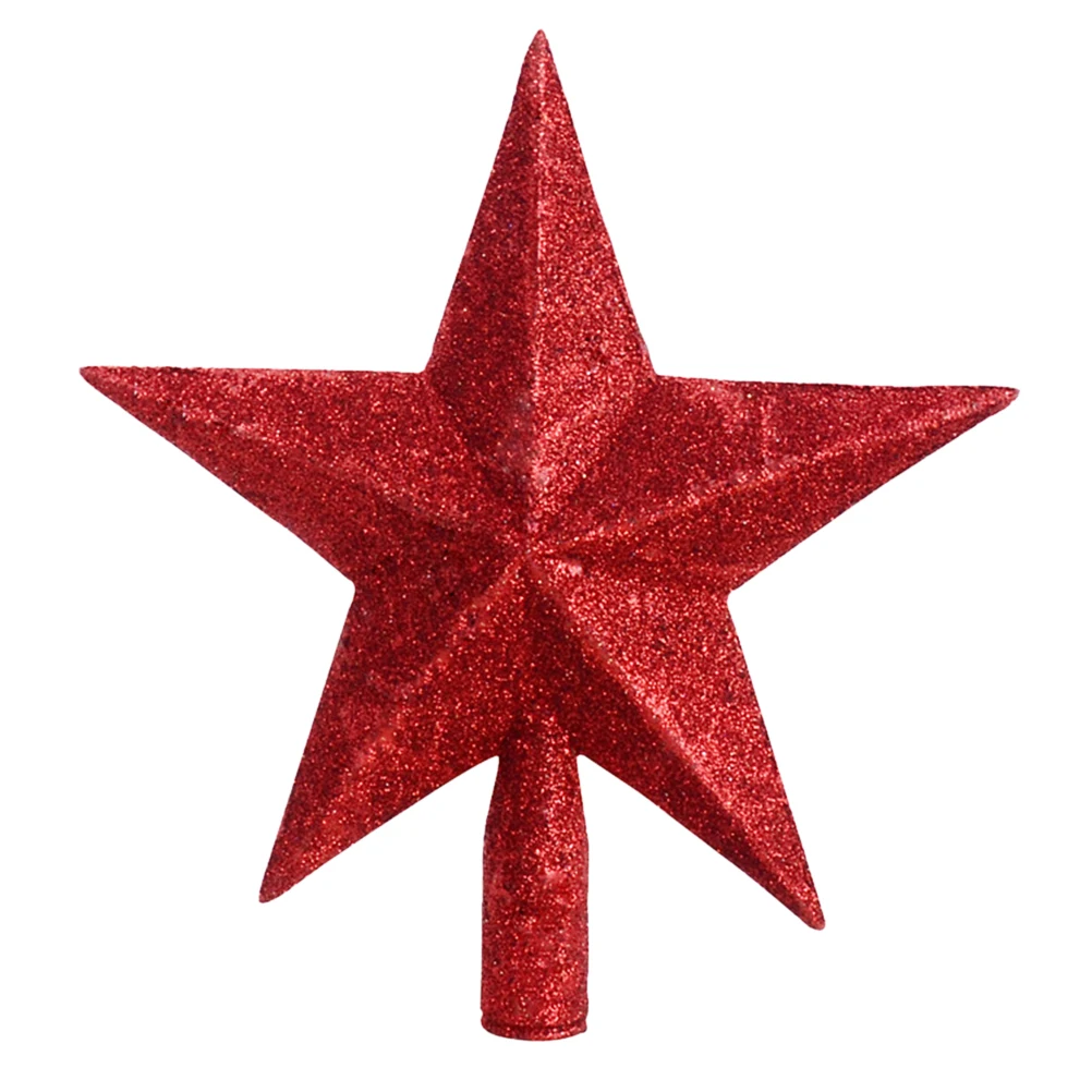 

Tree Top Star 20x20x4cm Delicate Christmas Tree Ornament Five Pointed Star Decoration Holiday Party DIY