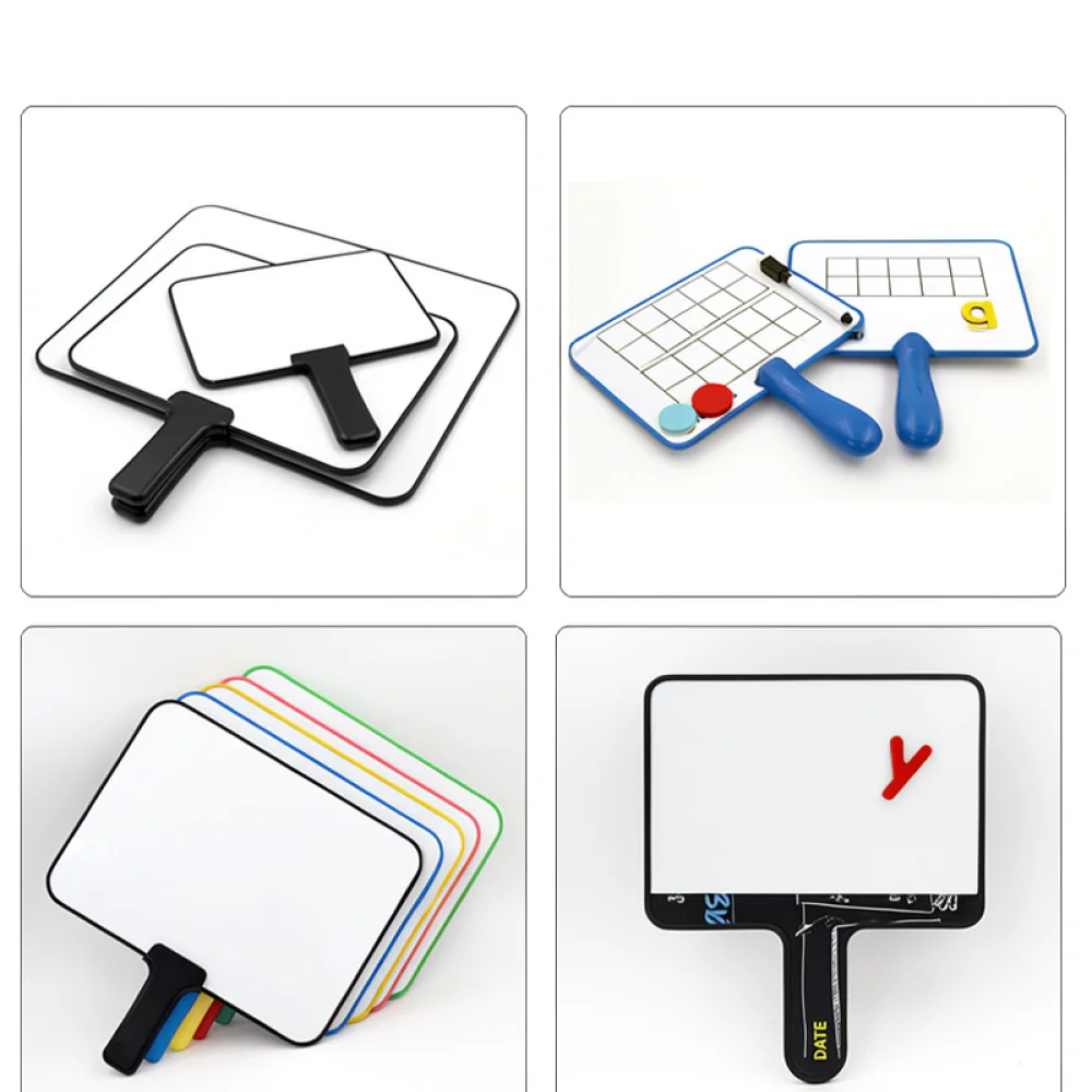 Dry Erase Board Double Sided Handheld Whiteboard For School Teaching Office Meeting Display Pad Kids Interaction