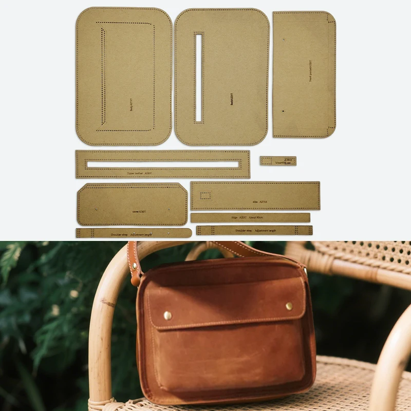 YOMDID 10 teile/satz Retro Umhängetasche Machen Kraft Papier Vorlage DIY Schulter Tasche Machen Handgemachte Leathercraft Werkzeuge Zubehör