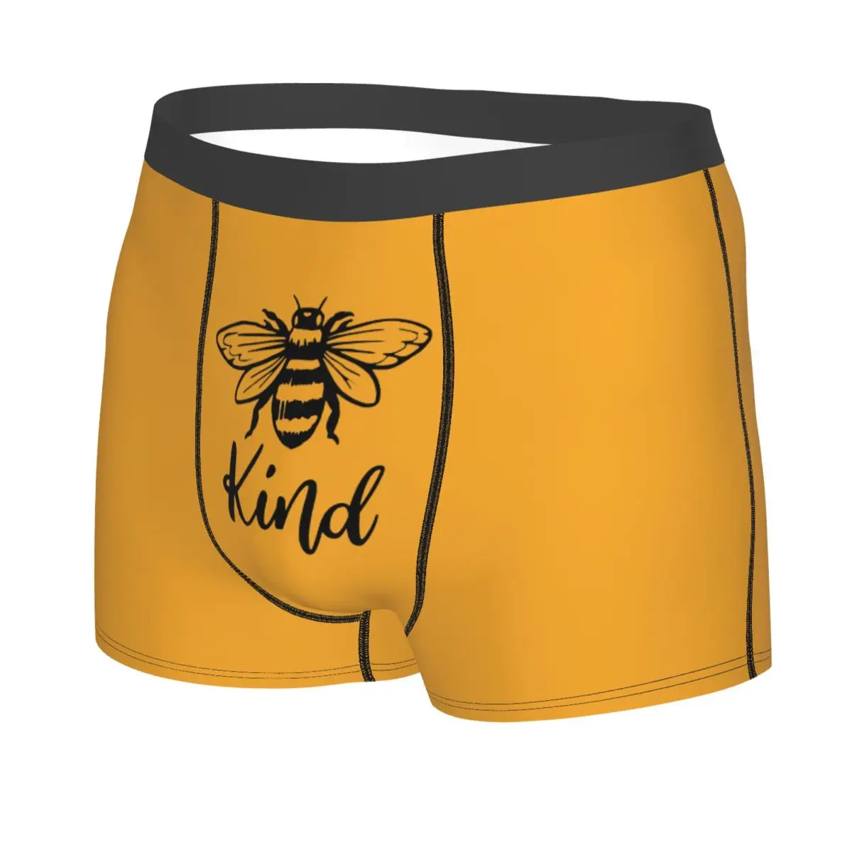 Custom Honey Bee Underwear Men Breathable Honeybee Boxer Briefs Shorts Panties Soft Sexy Underpants For Male
