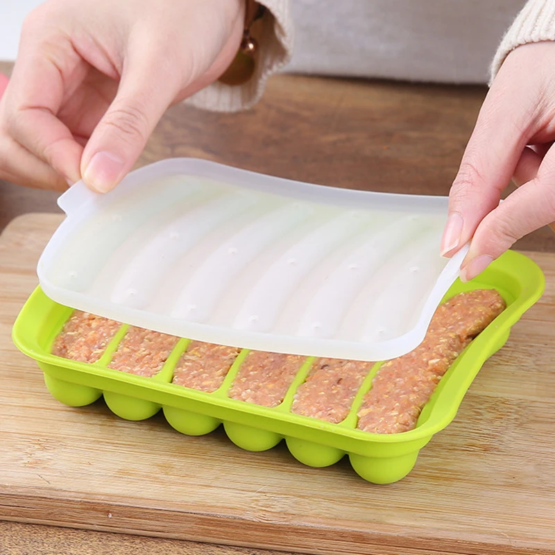 DIY Six-Piece Lid Silicone Sausage Mold Silicone Homemade Dropshipping Hot Dog Rapid Prototyping Ham Mold Baking Kitchen Gadget