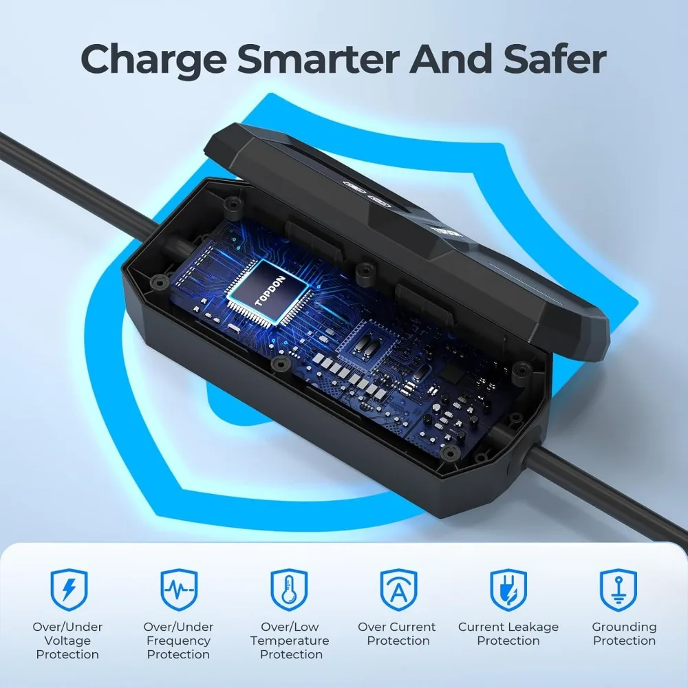 TOPDON Level 2 EV Charger, 32Amp 240V Portable Electric Vehicle Charge