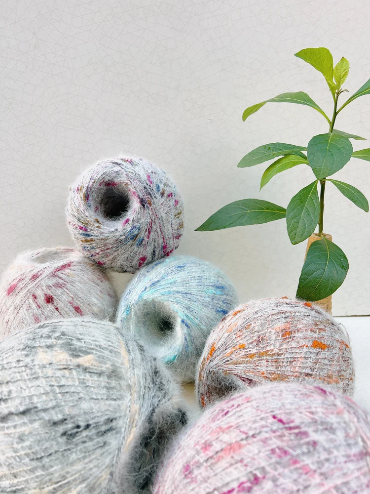 

High Proportion Special Pattern Woolen Knot Yarn 250g Hand Knitted 60 Wool Content for Clothing Accories Belts Hats Scarves