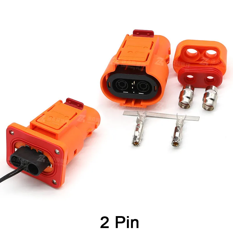 

FHV201236TZ-06S01K2 Отверстие Новая энергия Электромобиль Высоковольтный разъем Z-слот Разъем 2-контактный 2-отверстие штекер 2P гнездо