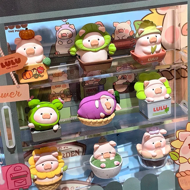 Neue Kawaii Lulu Schweinchen-Blumenhaus Mini Blind Bag Figur Niedliches Schweinchen Schreibtisch-Dekoration Sammlerstück Geschenk