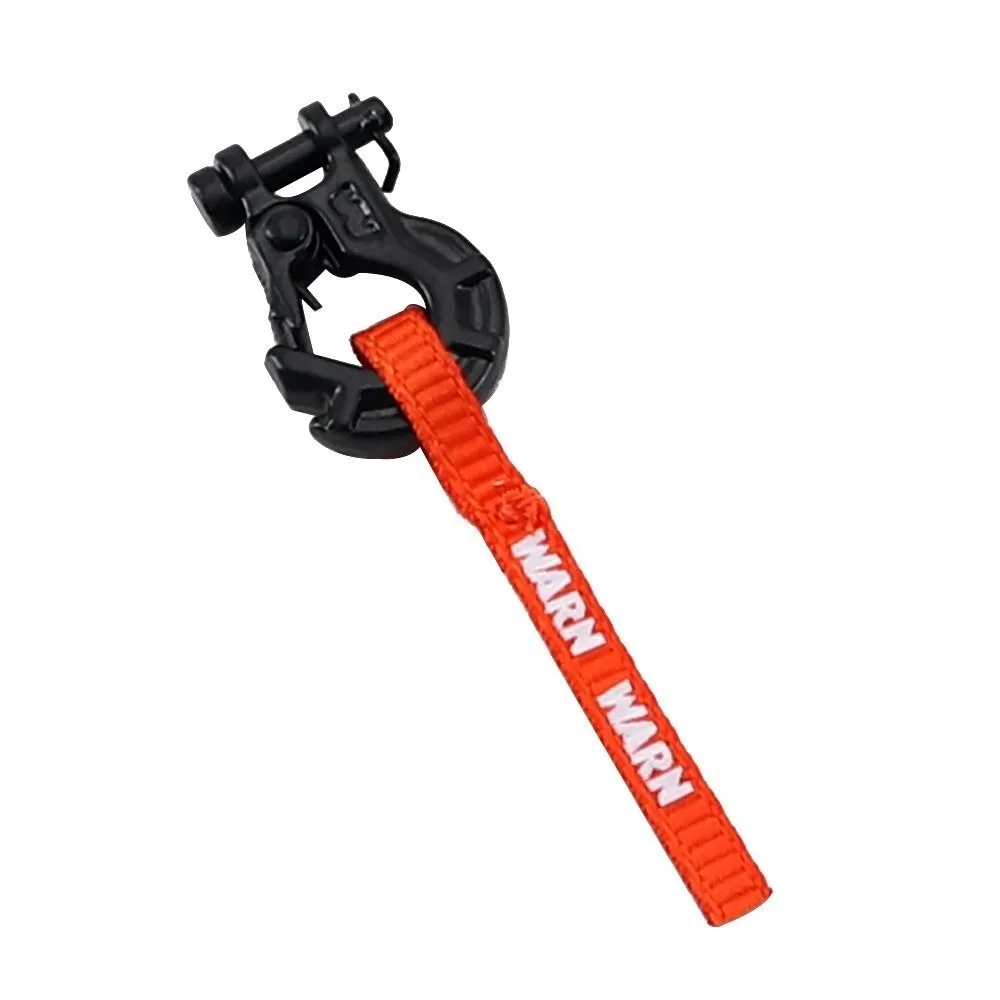 1/10 Scale RC Winch Hook Winch Pull Strap Tags Upgrade Parts Winch Pull Strap Scale Accessories Decoration Design